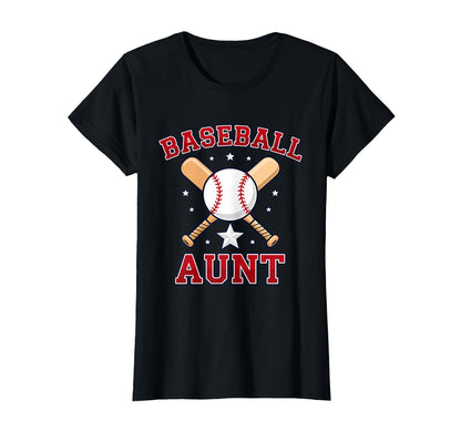 Baseball Aunt Art Funny Baseball T-Shirt - Minimalist Print Men Women - T-Shirt, Sweatshirt, Hoodie