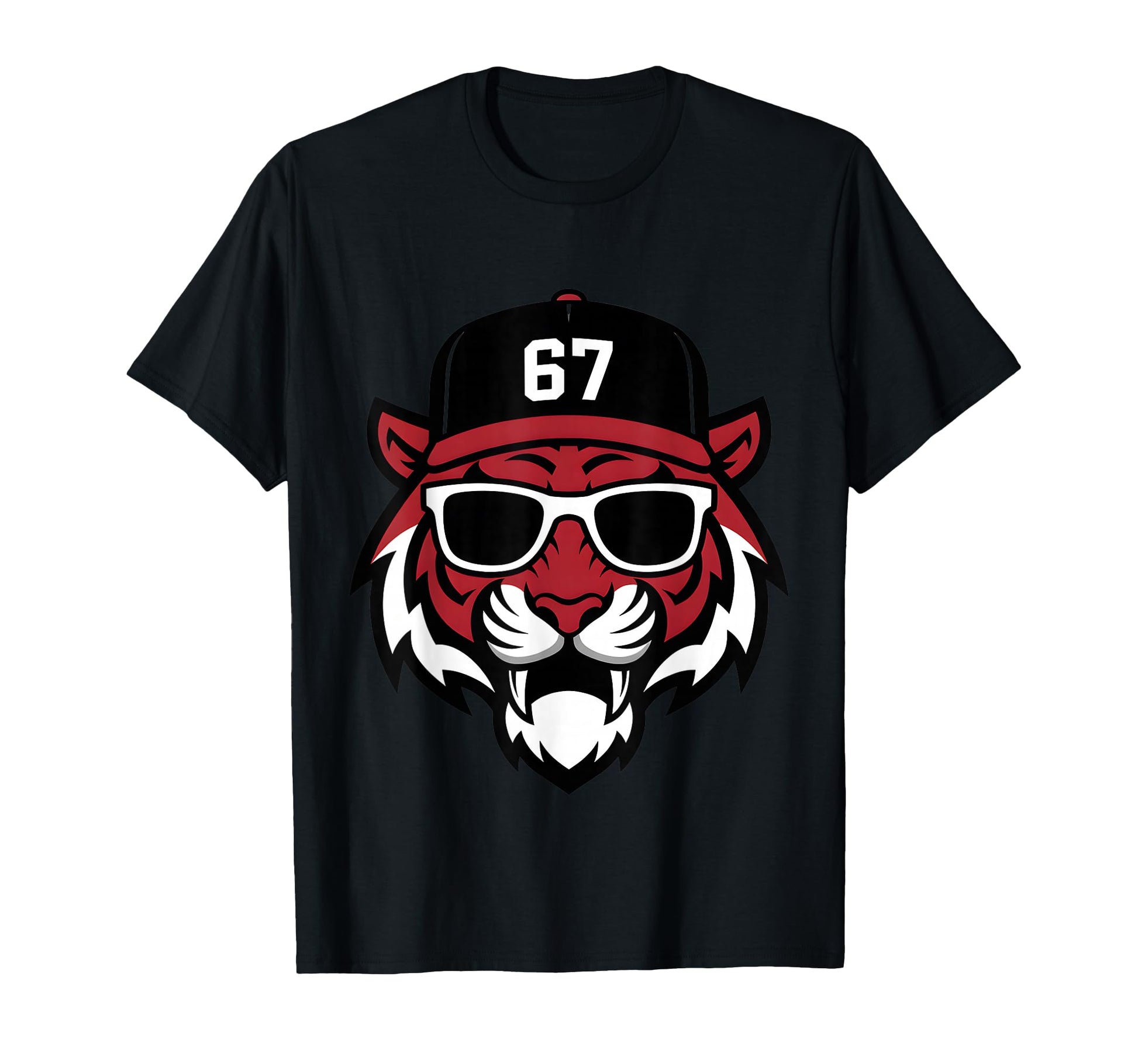 Tiger 67 Mascot Sports Team T-Shirt - Casual Everyday Wear for Adults - T-Shirt, Sweatshirt, Hoodie
