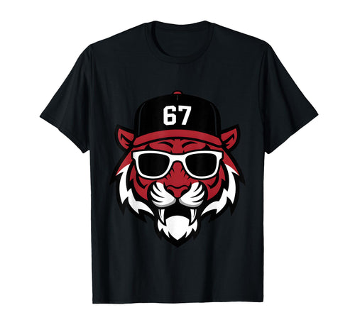 Tiger 67 Mascot Sports Team T-Shirt - Casual Everyday Wear for Adults - T-Shirt, Sweatshirt, Hoodie
