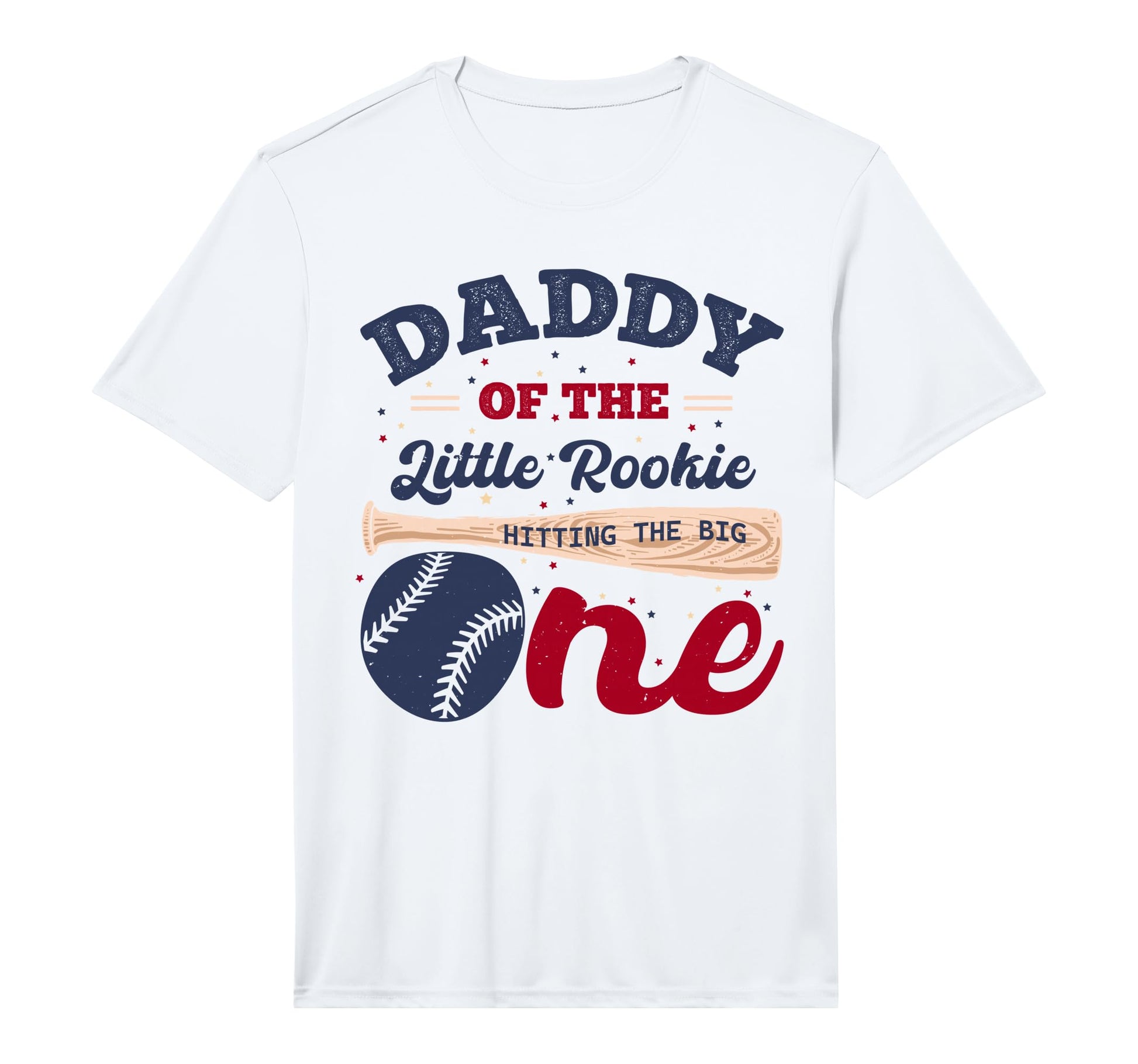 Daddy Dad First Bday Little Rookie T-Shirt - Unique Graphic Unisex - T-Shirt, Sweatshirt, Hoodie