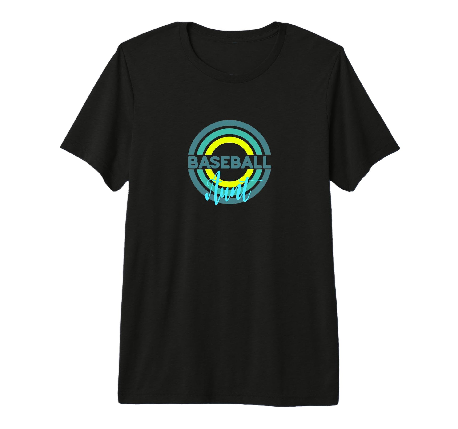 Baseball Aunt Modern Baseball Circles T-Shirt - Custom Art Print Unisex - T-Shirt, Sweatshirt, Hoodie