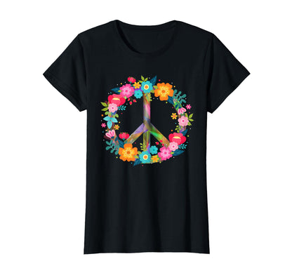Peace Love Hippie Costume Tie Die 60S T-Shirt - Minimalist Print Men Women - T-Shirt, Sweatshirt, Hoodie