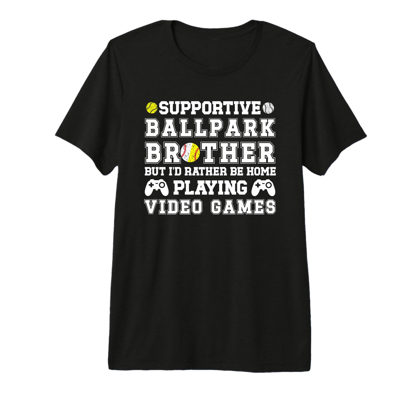 Supportive Ballpark Brother Baseball T-Shirt - Minimalist Print for Adults - T-Shirt, Sweatshirt, Hoodie