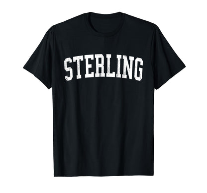 Sterling Il Distressed White Varsity T-Shirt - Fun Novelty Design Unisex - T-Shirt, Sweatshirt, Hoodie