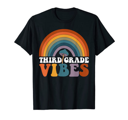 Back To School Third Grade Vibes Teacher T-Shirt - Graphic Print Unisex - T-Shirt, Sweatshirt, Hoodie