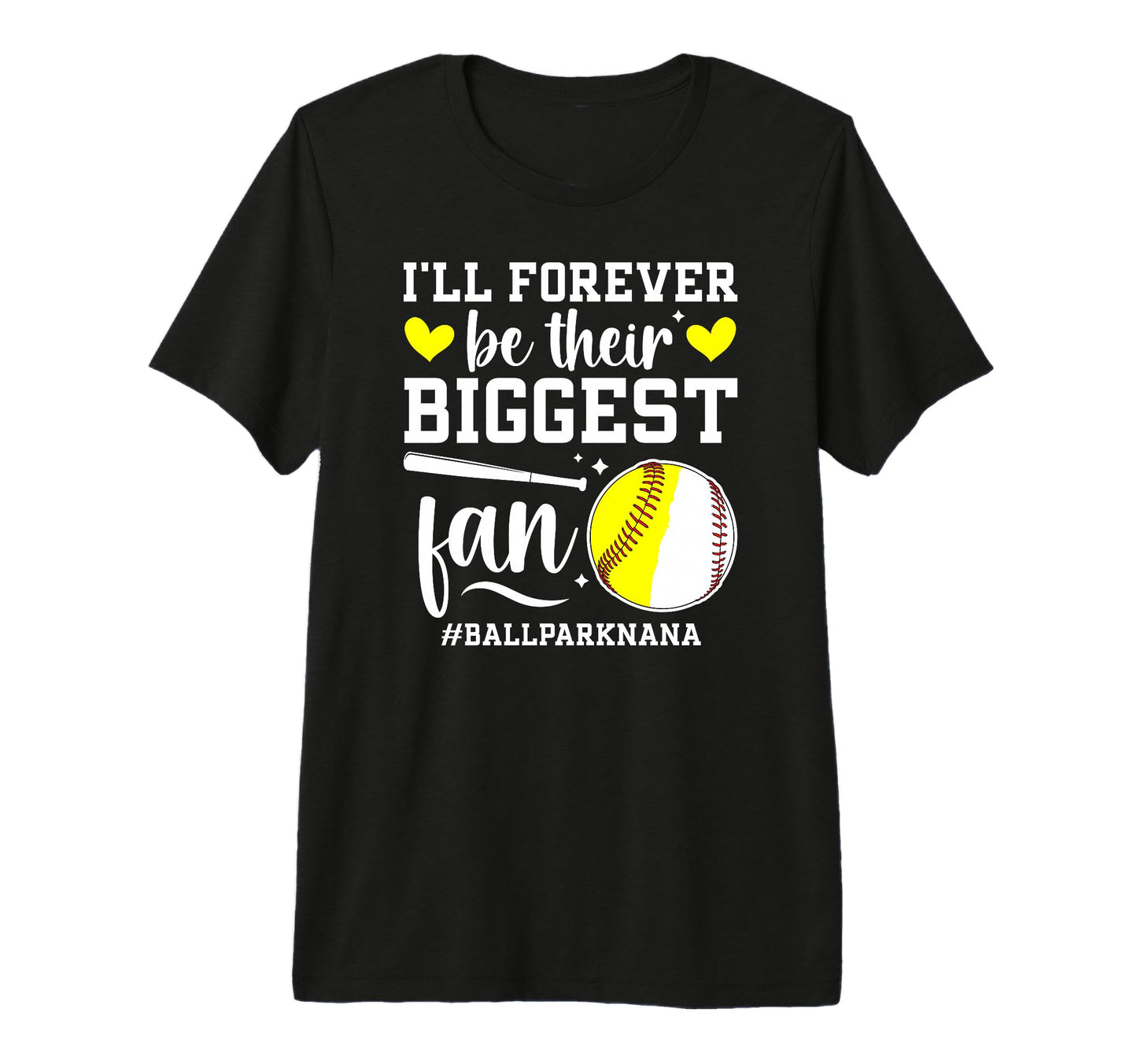 Their Biggest Fan Ballpark Nana Softball T-Shirt - Graphic Print Men Women - T-Shirt, Sweatshirt, Hoodie