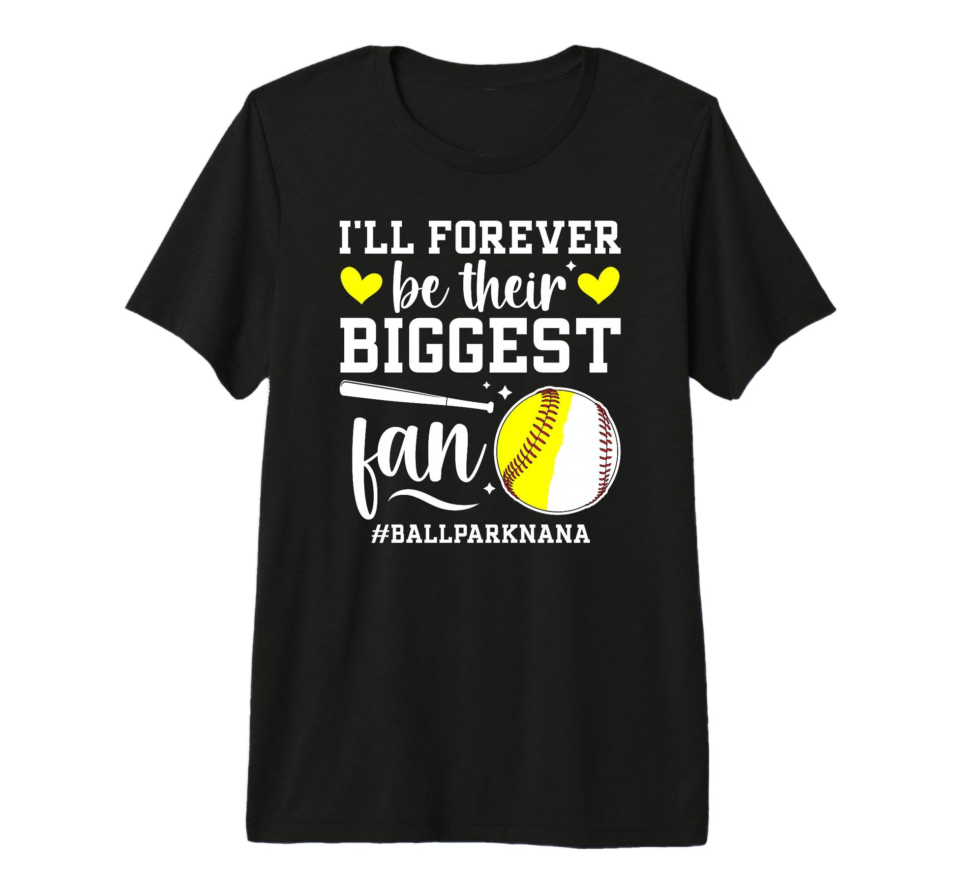 Their Biggest Fan Ballpark Nana Softball T-Shirt - Graphic Print Men Women - T-Shirt, Sweatshirt, Hoodie