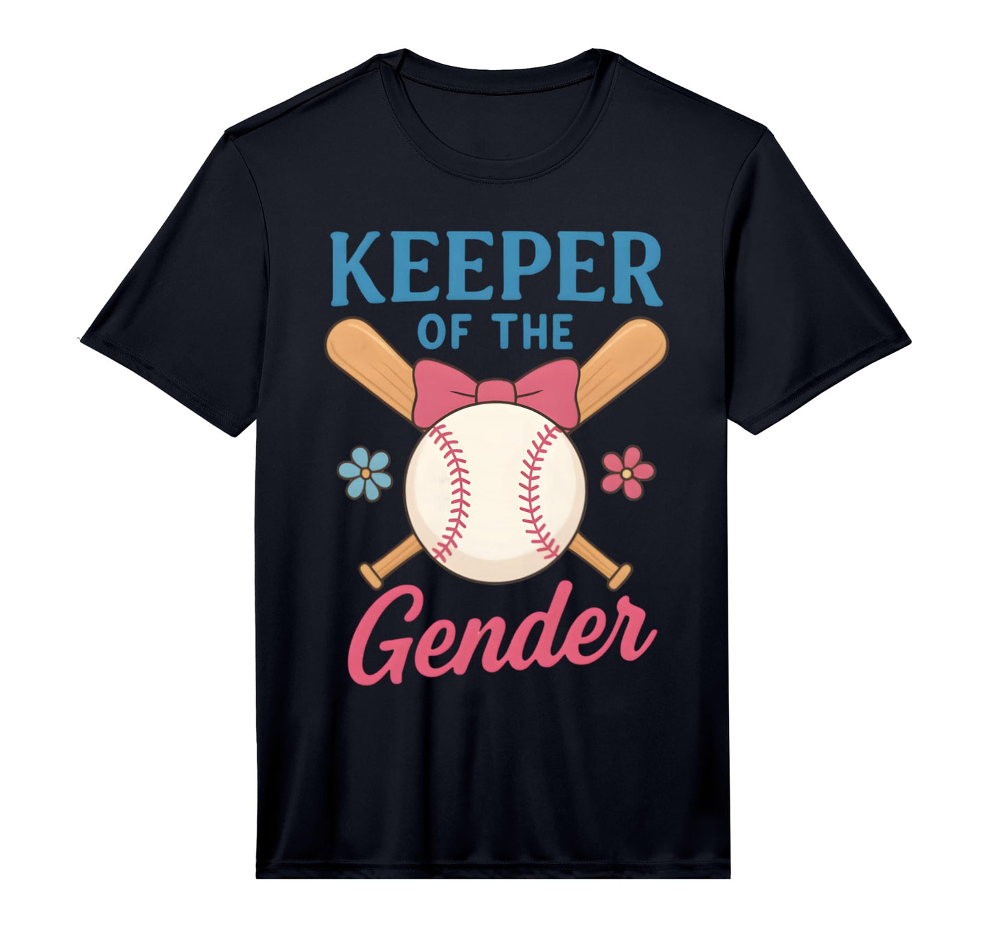 Keeper Gender Baseball Or Bows T-Shirt - Fun Novelty Design for Adults - T-Shirt, Sweatshirt, Hoodie