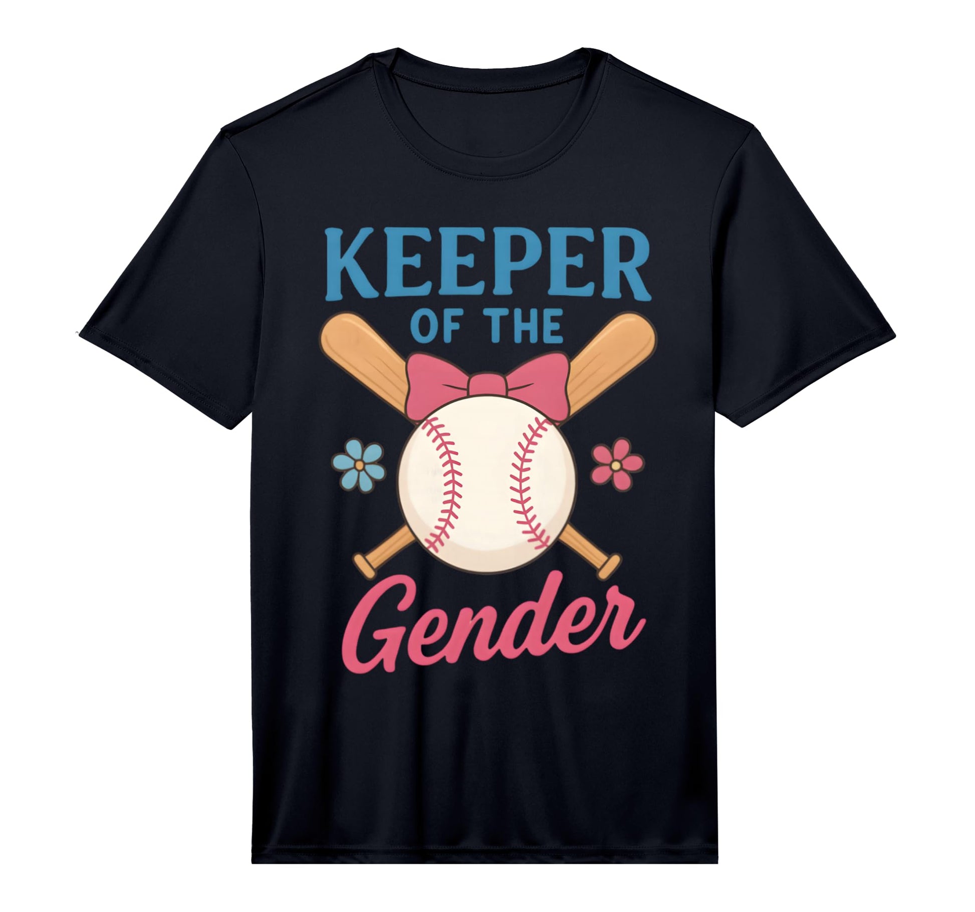 Keeper Gender Baseball Or Bows T-Shirt - Fun Novelty Design for Adults - T-Shirt, Sweatshirt, Hoodie