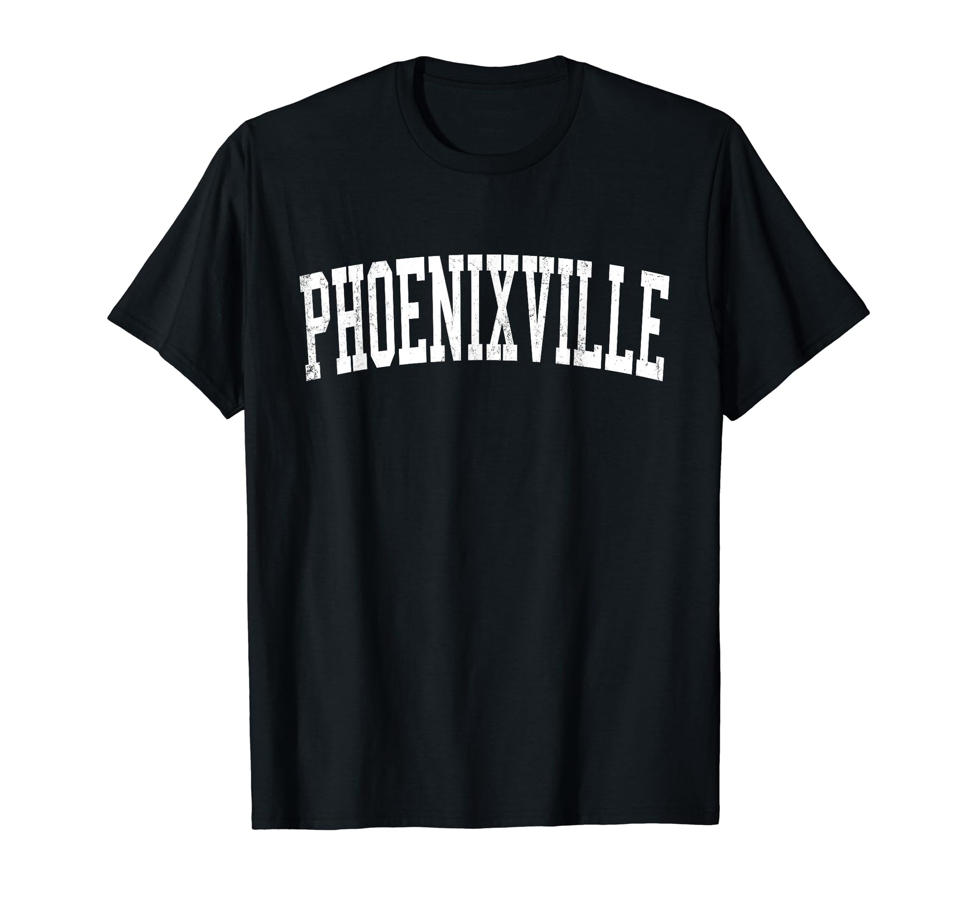 Phoenixville Pa Distressed White Varsity T-Shirt - Novelty Apparel Unisex - T-Shirt, Sweatshirt, Hoodie