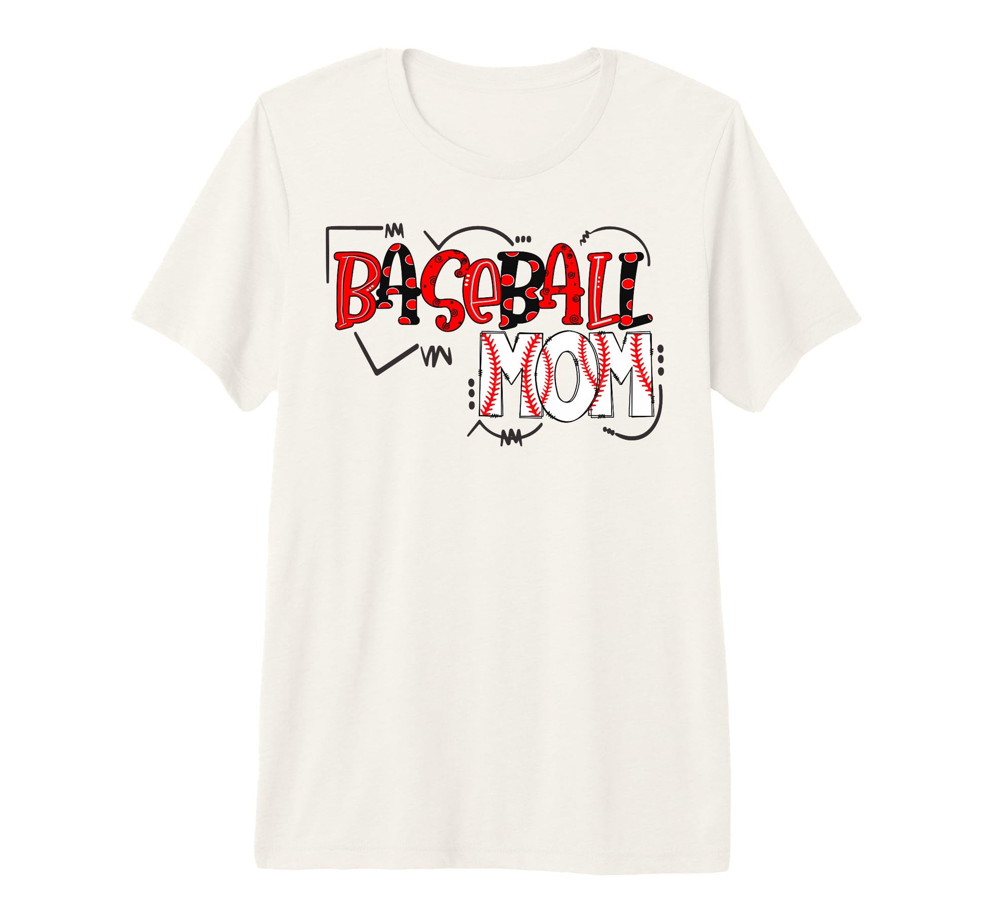 Baseball Mom Sport Mama Softball Mother T-Shirt - Aesthetic Graphic Unisex - T-Shirt, Sweatshirt, Hoodie