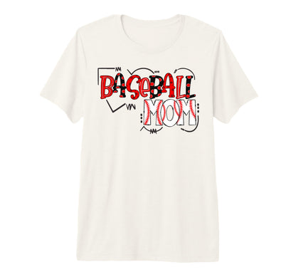 Baseball Mom Sport Mama Softball Mother T-Shirt - Aesthetic Graphic Unisex - T-Shirt, Sweatshirt, Hoodie