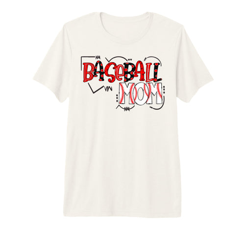 Baseball Mom Sport Mama Softball Mother T-Shirt - Aesthetic Graphic Unisex - T-Shirt, Sweatshirt, Hoodie