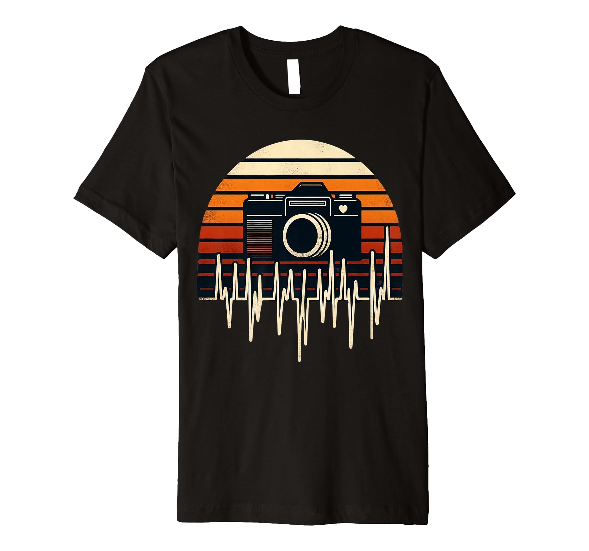 Photographer Camera Heartbeat Pulse T-Shirt - Custom Art Print for Adults - T-Shirt, Sweatshirt, Hoodie
