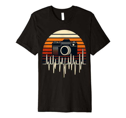 Photographer Camera Heartbeat Pulse T-Shirt - Custom Art Print for Adults - T-Shirt, Sweatshirt, Hoodie
