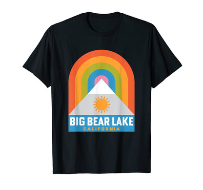 Big Bear Lake California Rainbow T-Shirt - Aesthetic Graphic Unisex - T-Shirt, Sweatshirt, Hoodie