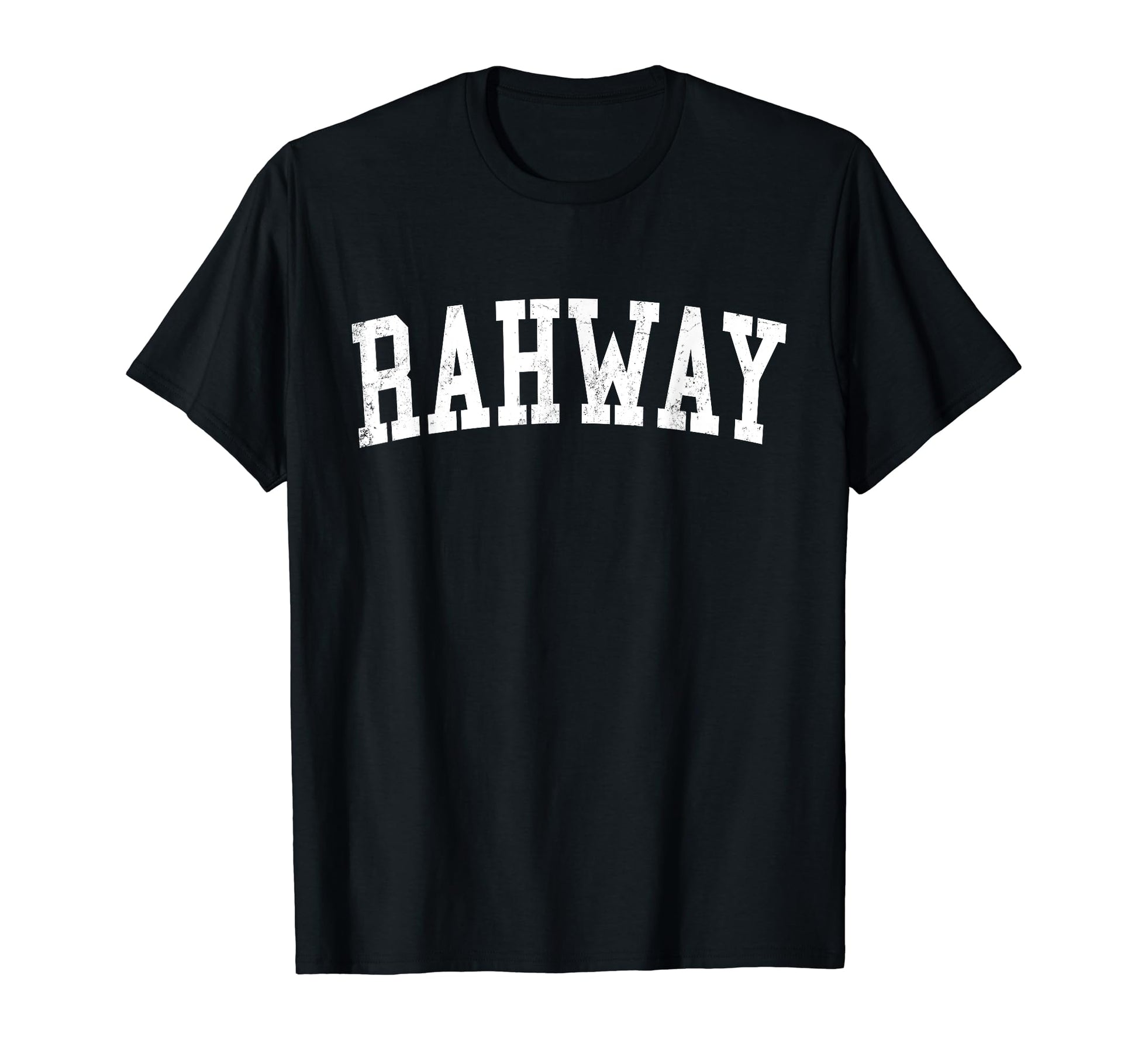 Rahway Nj Distressed White Varsity T-Shirt - Custom Art Print for Adults - T-Shirt, Sweatshirt, Hoodie