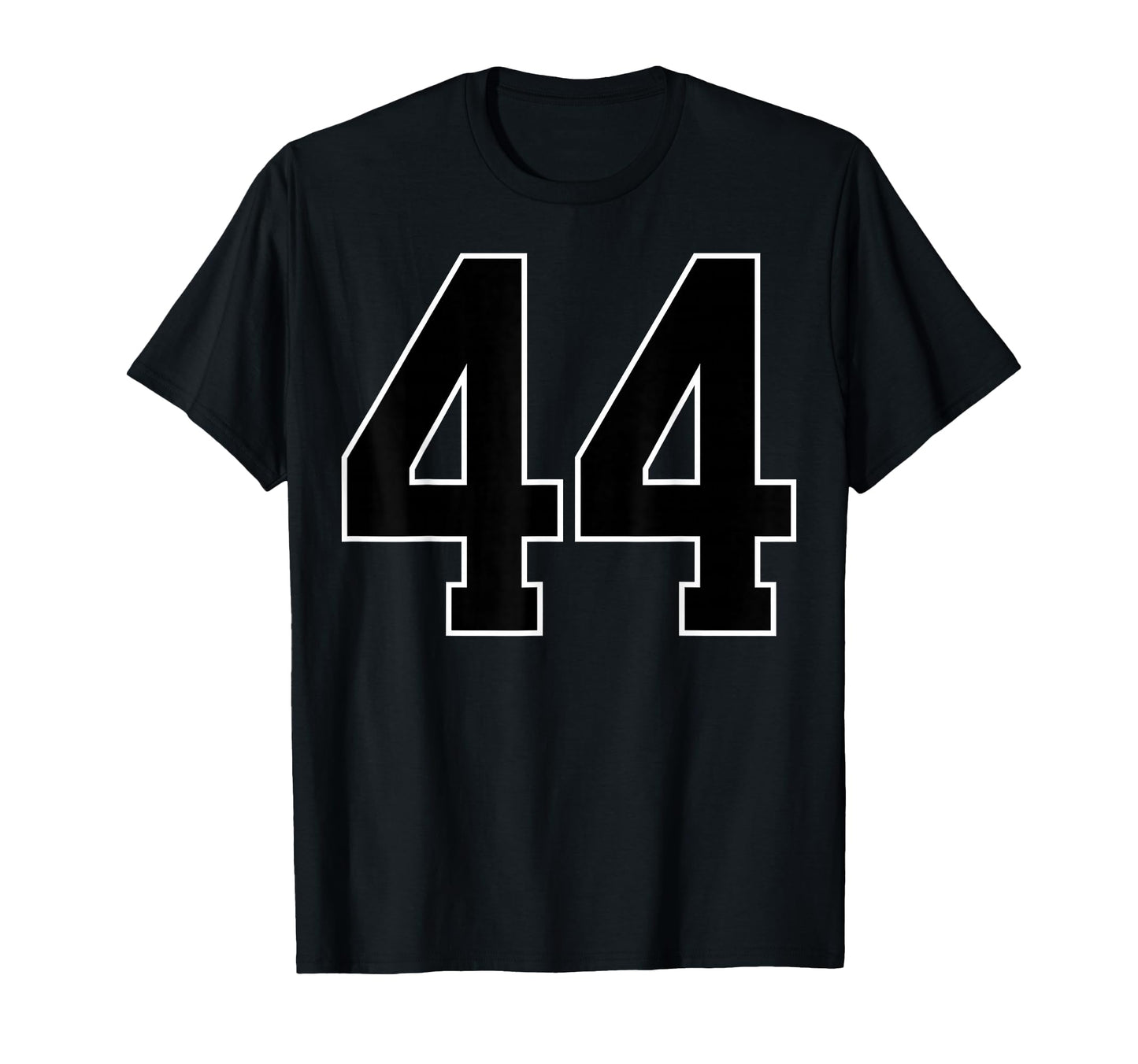 Black Sports Team Number 44 Fan T-Shirt - Casual Everyday Wear Unisex - T-Shirt, Sweatshirt, Hoodie