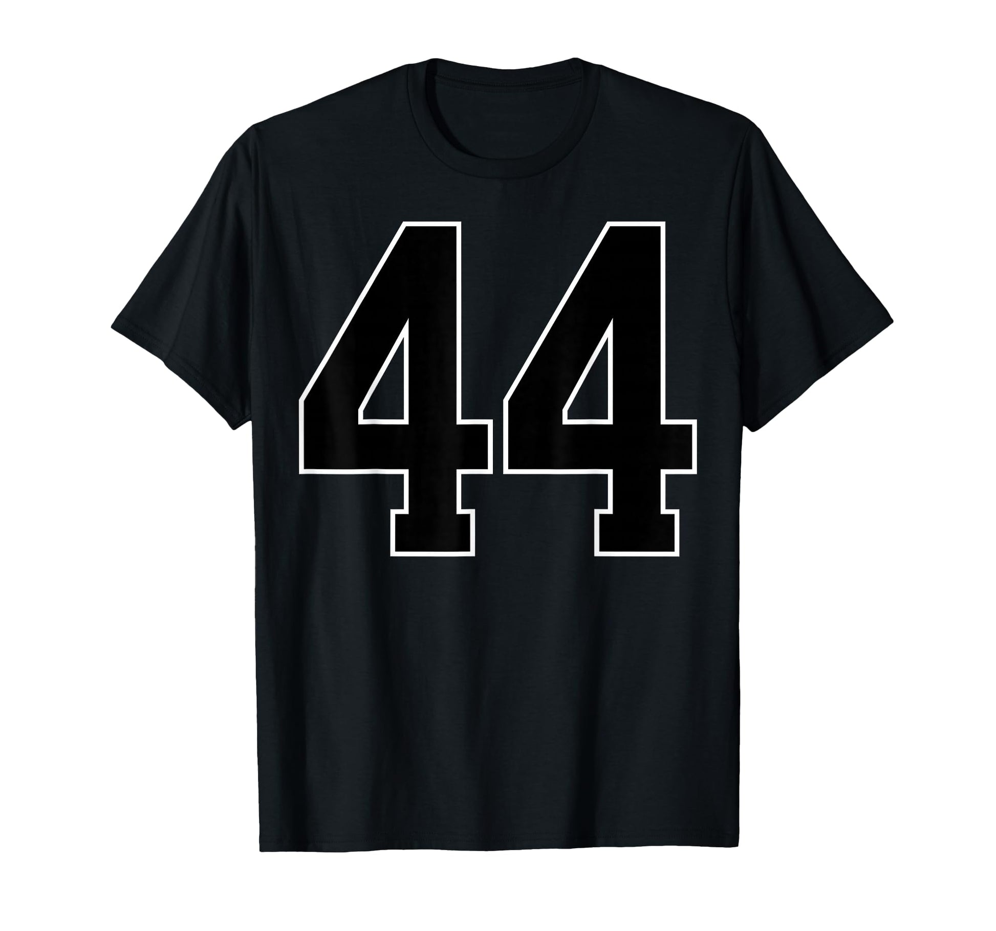 Black Sports Team Number 44 Fan T-Shirt - Casual Everyday Wear Unisex - T-Shirt, Sweatshirt, Hoodie
