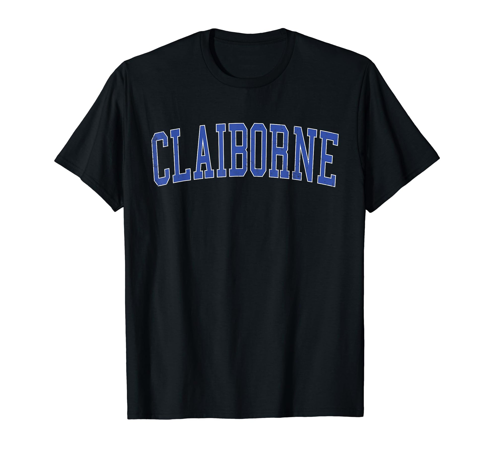 Claiborne La Distressed Blue Varsity T-Shirt - Custom Art Print Unisex - T-Shirt, Sweatshirt, Hoodie