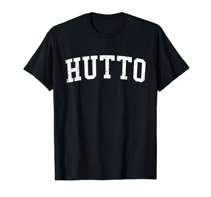 Hutto Tx Distressed White Varsity T-Shirt - Unique Graphic for Adults - T-Shirt, Sweatshirt, Hoodie