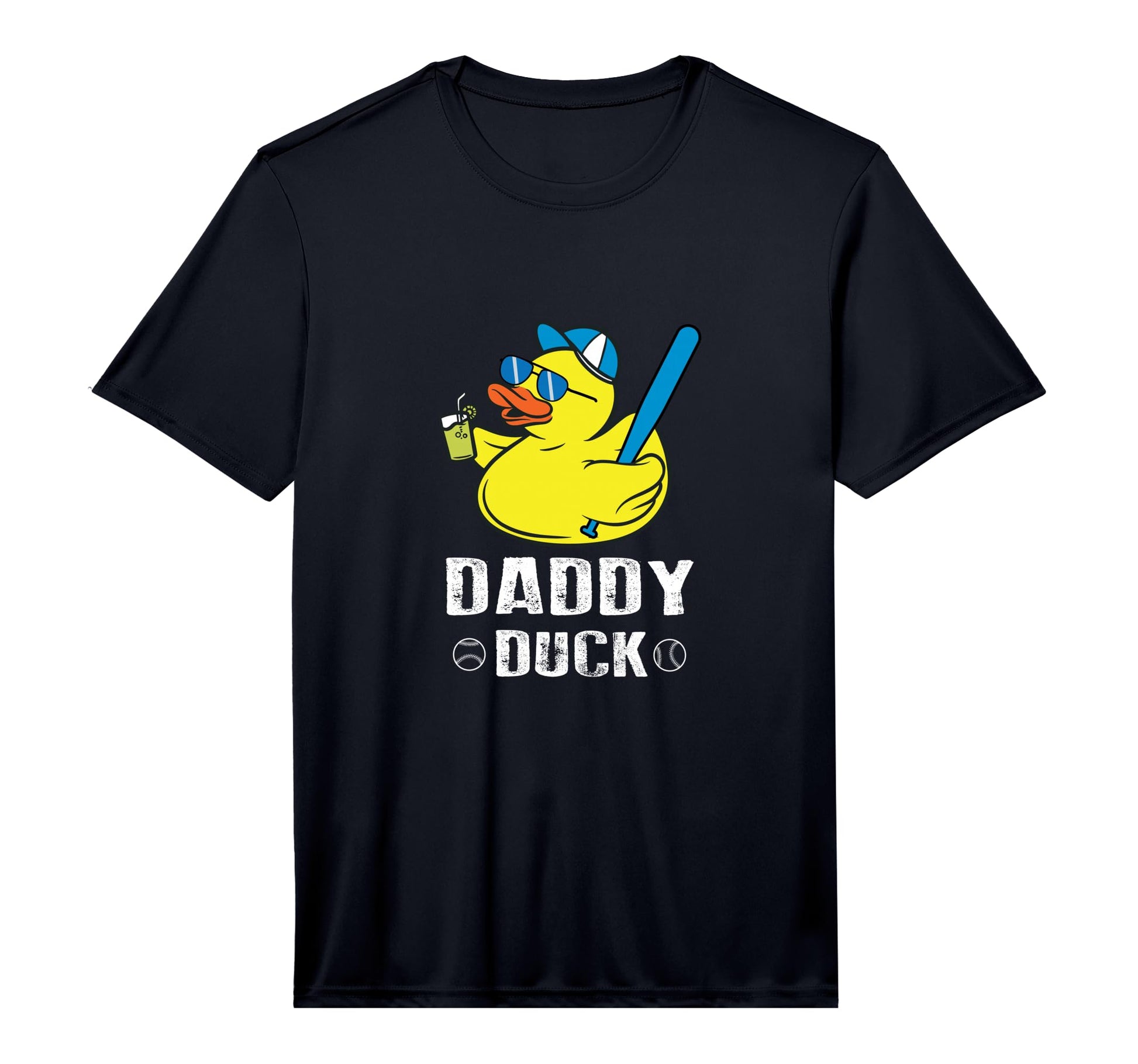 Mens Daddy Duck Baseball Dad Rubber T-Shirt - Aesthetic Graphic Unisex - T-Shirt, Sweatshirt, Hoodie