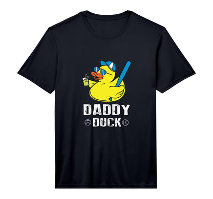 Mens Daddy Duck Baseball Dad Rubber T-Shirt - Aesthetic Graphic Unisex - T-Shirt, Sweatshirt, Hoodie
