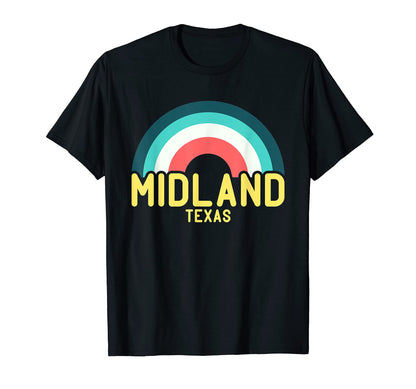 Midland Texas Rainbow T-Shirt - Minimalist Print Men Women - T-Shirt, Sweatshirt, Hoodie