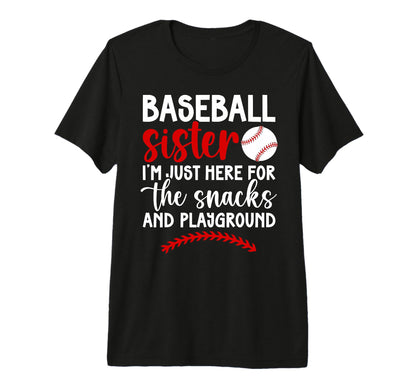 Funny Baseball Sister Baseball Players T-Shirt - Novelty Apparel Men Women - T-Shirt, Sweatshirt, Hoodie