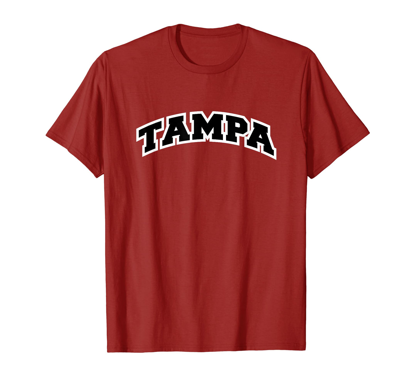 Tampa Florida Varsity Red T-Shirt - Custom Art Print Unisex - T-Shirt, Sweatshirt, Hoodie