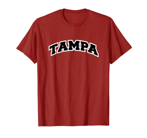 Tampa Florida Varsity Red T-Shirt - Custom Art Print Unisex - T-Shirt, Sweatshirt, Hoodie