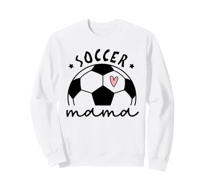 Soccer Mama Heart Ball Game Sweatshirt - Casual Everyday Wear Men Women - T-Shirt, Sweatshirt, Hoodie
