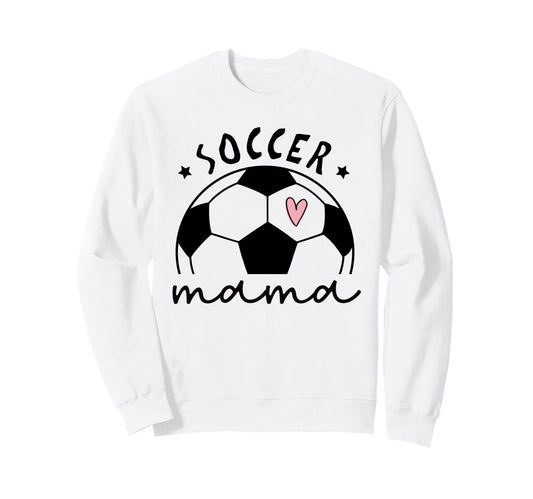 Soccer Mama Heart Ball Game Sweatshirt - Casual Everyday Wear Men Women - T-Shirt, Sweatshirt, Hoodie