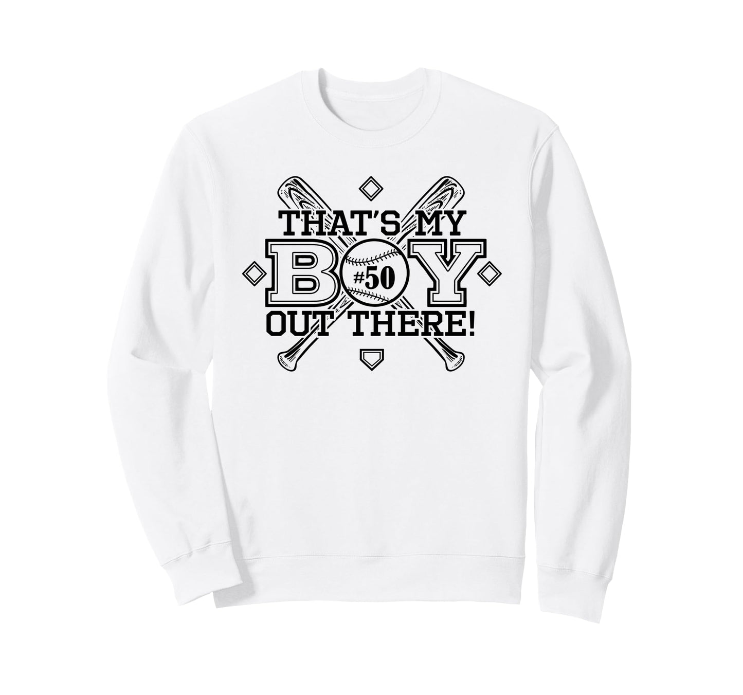 Baseball Mom Dad Thats My Proud Sweatshirt - Novelty Apparel for Adults - T-Shirt, Sweatshirt, Hoodie