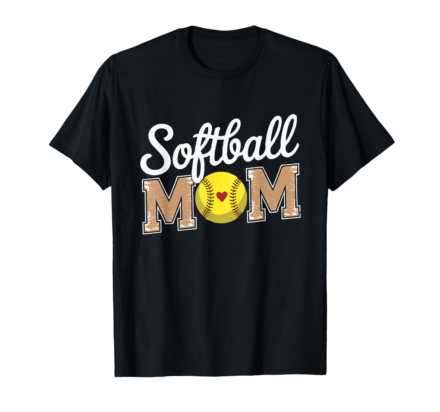 Softball Mom Leopard Funny Baseball T-Shirt - Novelty Apparel for Adults - T-Shirt, Sweatshirt, Hoodie