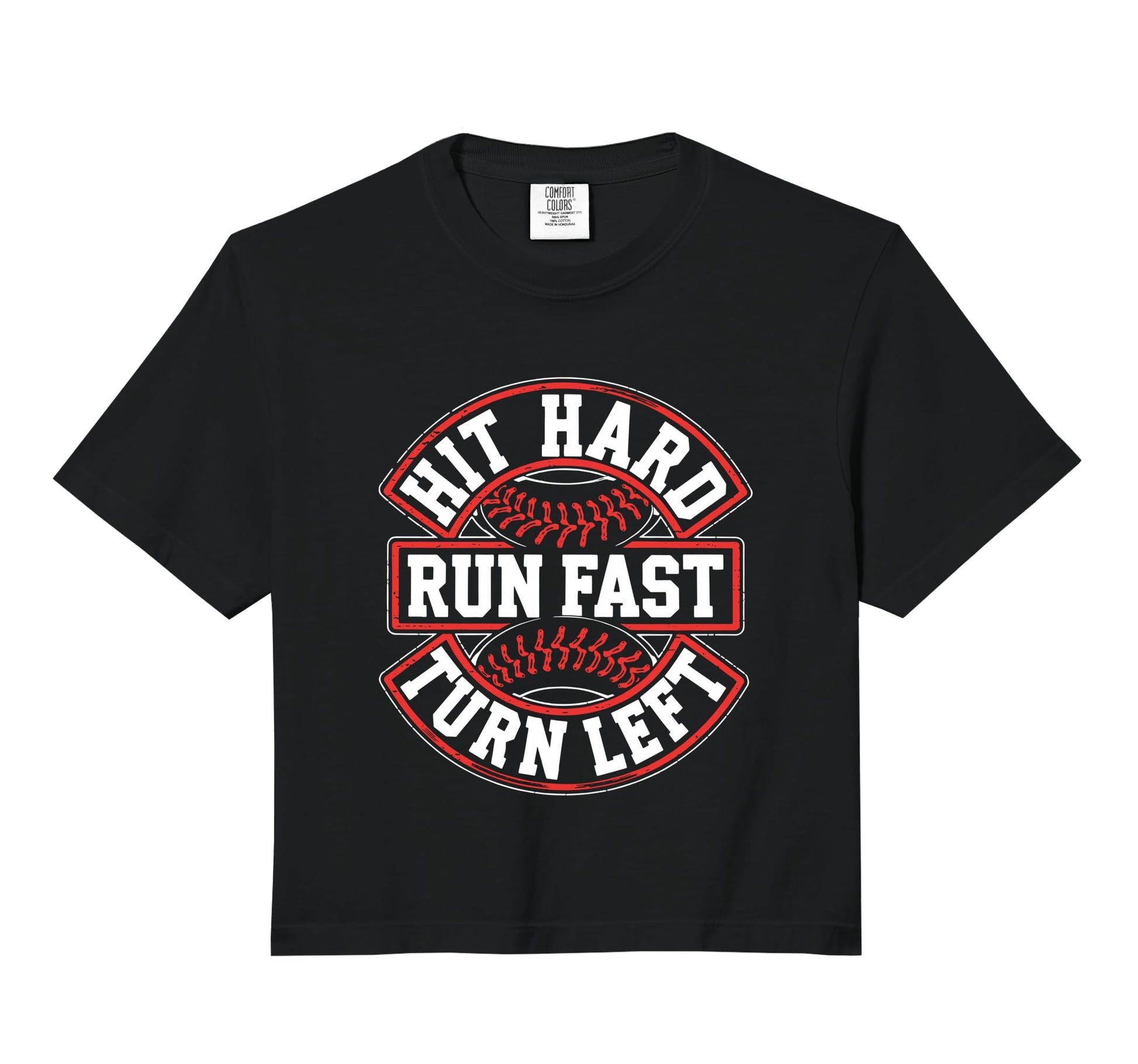 Hit Hard Run Fast Turn Left Mens T-Shirt - Casual Everyday Wear Unisex - T-Shirt, Sweatshirt, Hoodie
