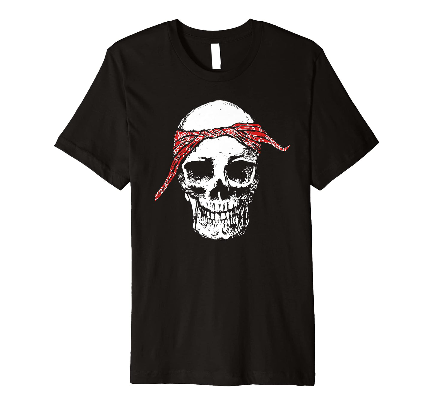 Hiphop Skull Red Do Rag Bandana Old School T-Shirt - Trendy Graphic Unisex - T-Shirt, Sweatshirt, Hoodie