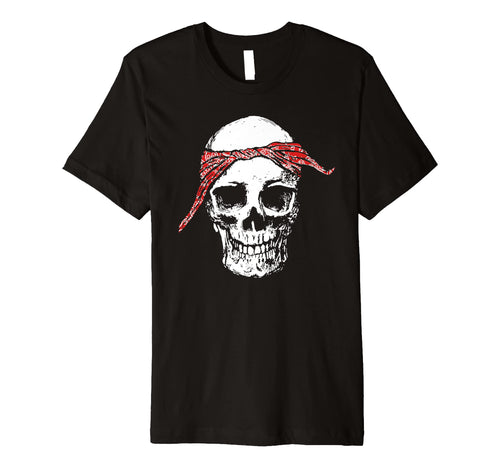 Hiphop Skull Red Do Rag Bandana Old School T-Shirt - Trendy Graphic Unisex - T-Shirt, Sweatshirt, Hoodie