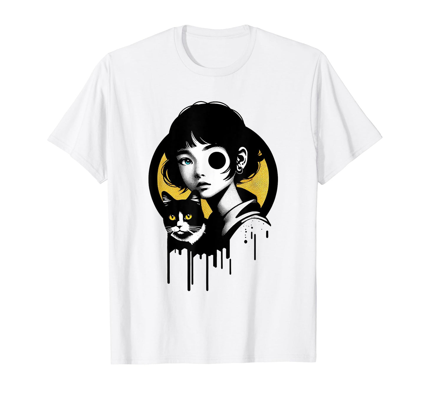 Funny And Cat Graffiti Grunge 90S T-Shirt - Custom Art Print Men Women - T-Shirt, Sweatshirt, Hoodie