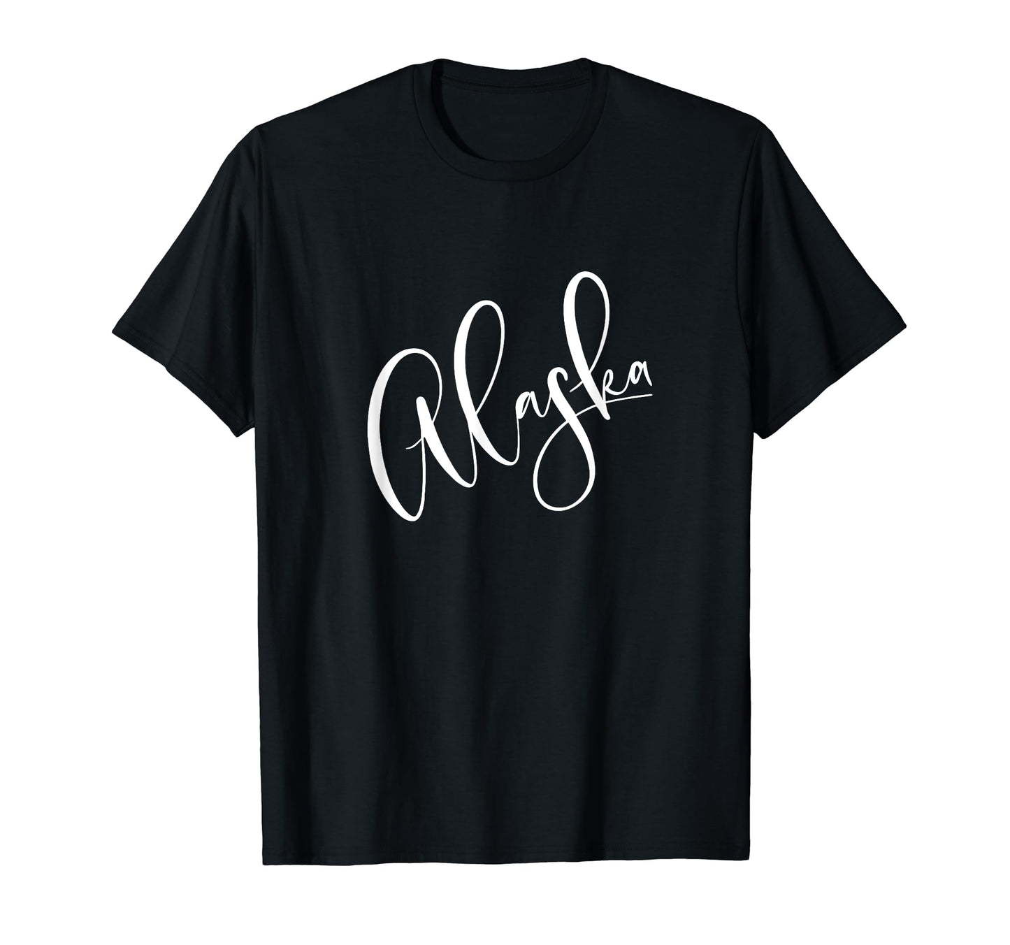Alaska Souvenir Gift Calligraphy T-Shirt - Trendy Graphic for Adults - T-Shirt, Sweatshirt, Hoodie