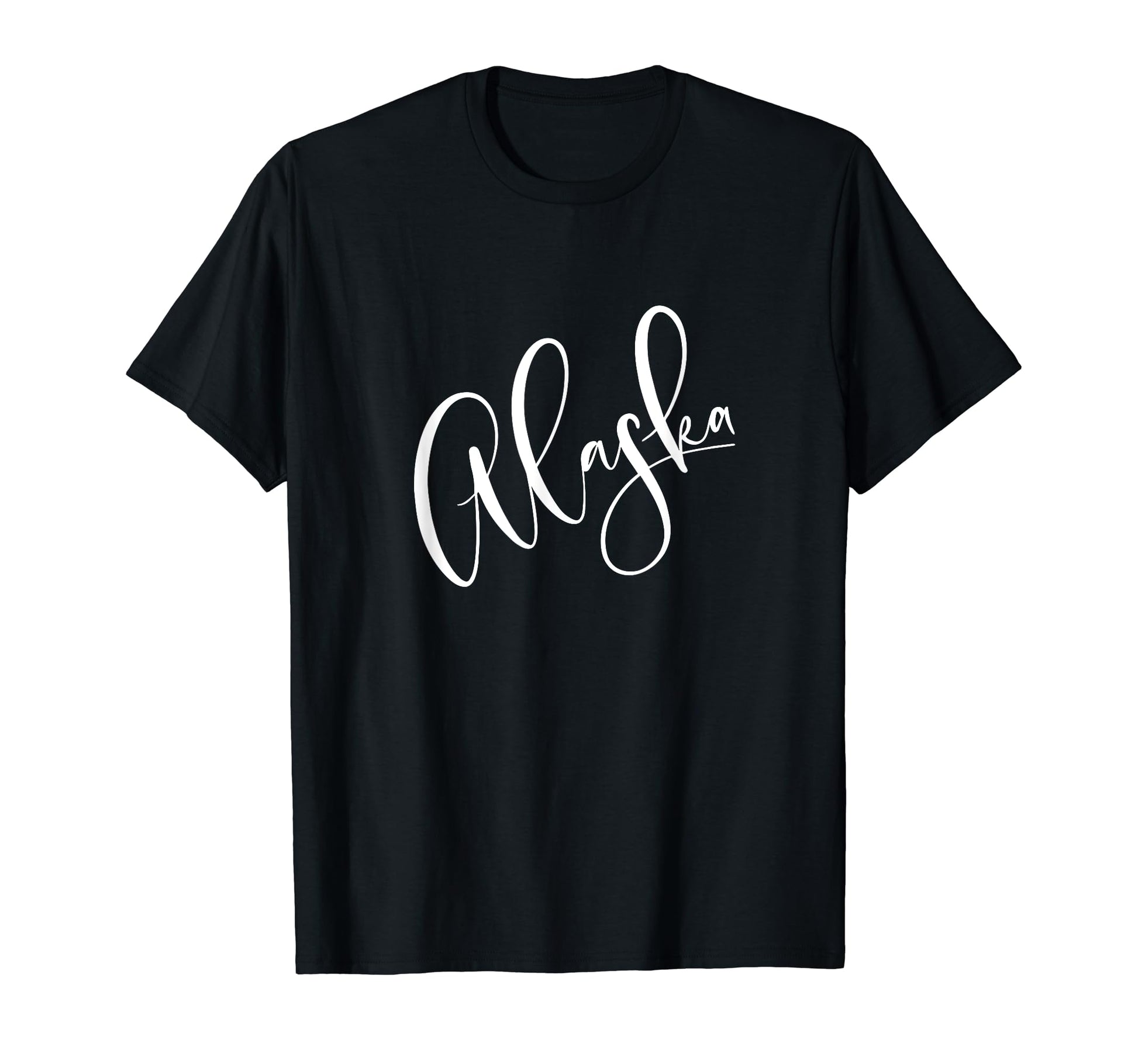 Alaska Souvenir Gift Calligraphy T-Shirt - Trendy Graphic for Adults - T-Shirt, Sweatshirt, Hoodie