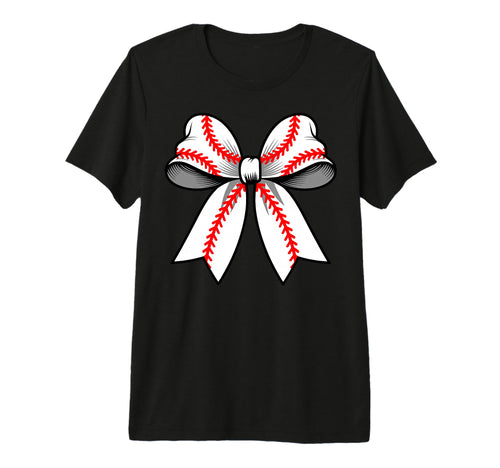 Baseball Coquette Bow Funny Baseball T-Shirt - Fun Novelty Design Unisex - T-Shirt, Sweatshirt, Hoodie