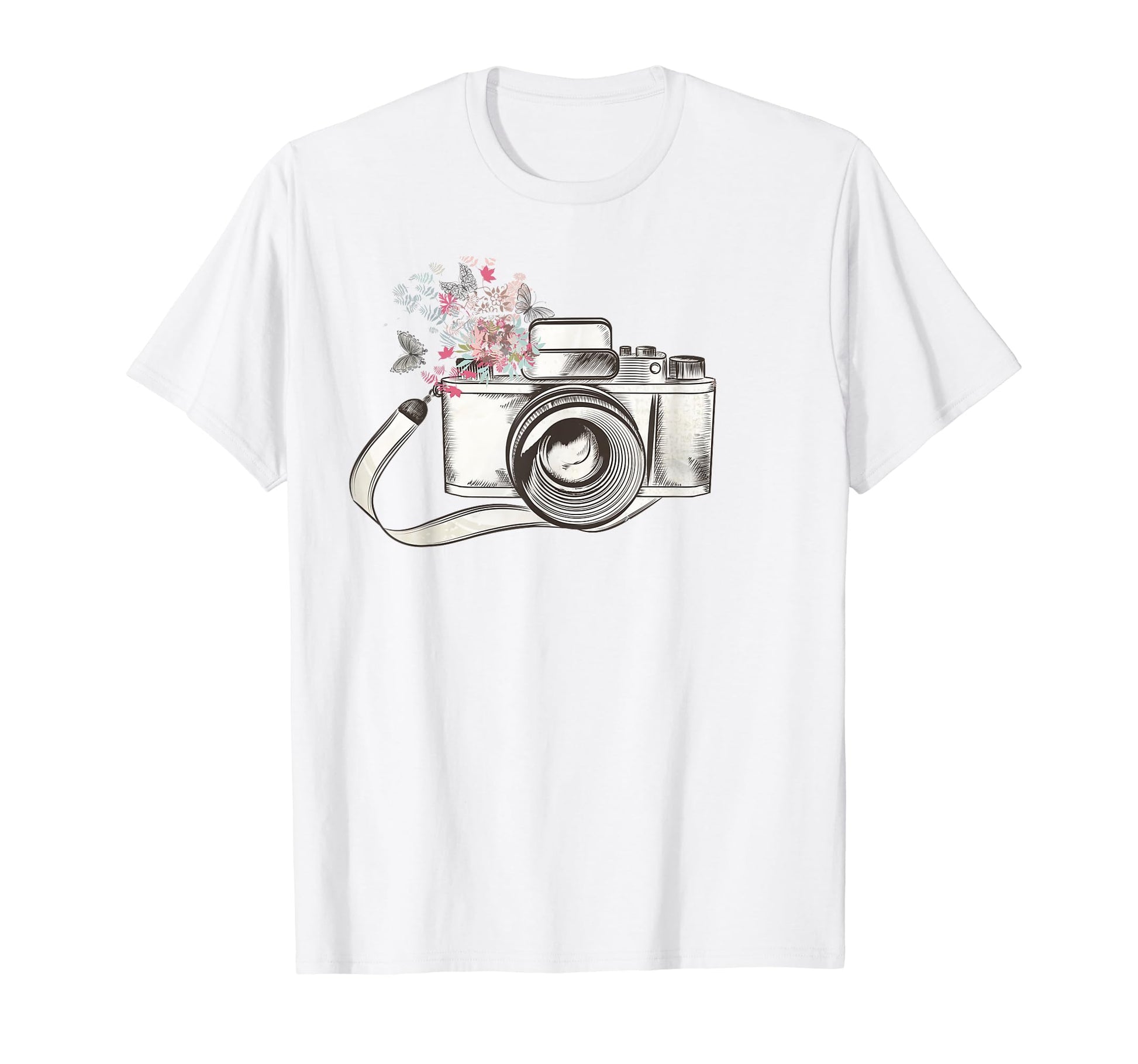 Lovely Camera Butterflies T-Shirt - Aesthetic Graphic Unisex - T-Shirt, Sweatshirt, Hoodie
