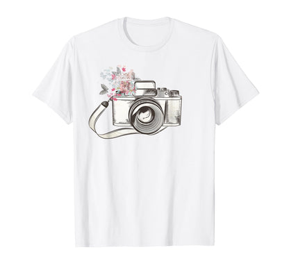 Lovely Camera Butterflies T-Shirt - Aesthetic Graphic Unisex - T-Shirt, Sweatshirt, Hoodie