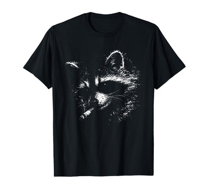 Cigarette Raccoon Funny Meme Grunge T-Shirt - Aesthetic Graphic Men Women - T-Shirt, Sweatshirt, Hoodie