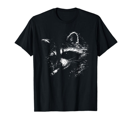 Cigarette Raccoon Funny Meme Grunge T-Shirt - Aesthetic Graphic Men Women - T-Shirt, Sweatshirt, Hoodie