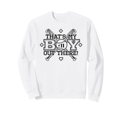 Baseball Mom Dad Thats My Proud Sweatshirt - Fun Novelty Design Unisex - T-Shirt, Sweatshirt, Hoodie