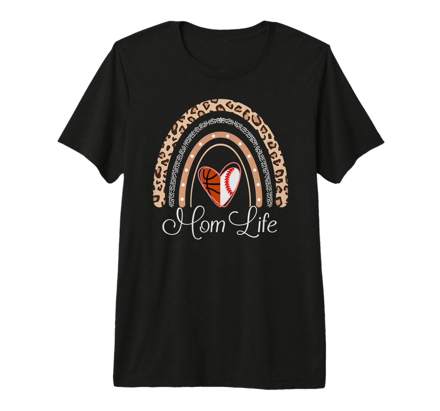 Mom Life Boho Rainbow Funny Baseball T-Shirt - Novelty Apparel Unisex - T-Shirt, Sweatshirt, Hoodie