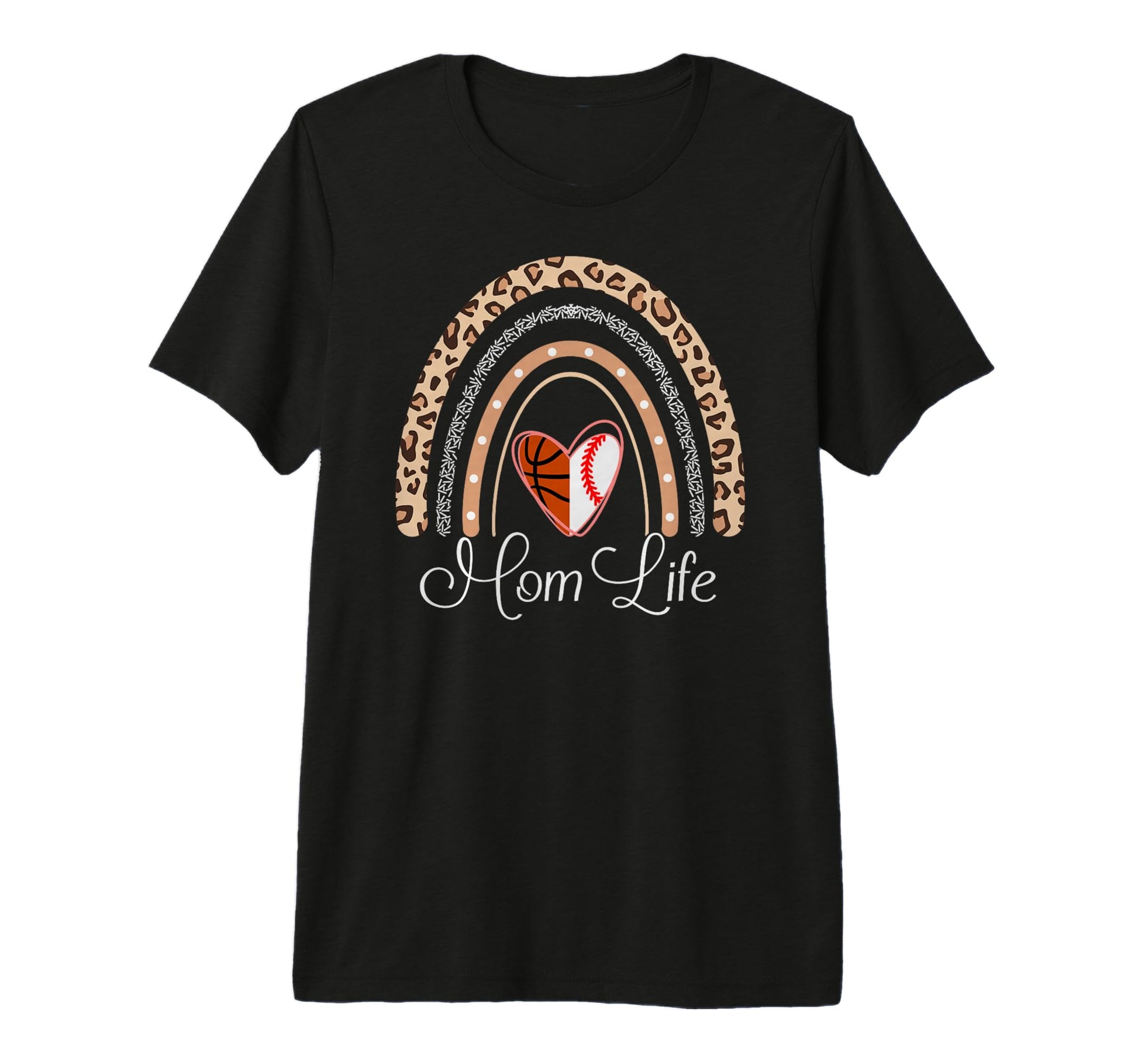 Mom Life Boho Rainbow Funny Baseball T-Shirt - Novelty Apparel Unisex - T-Shirt, Sweatshirt, Hoodie