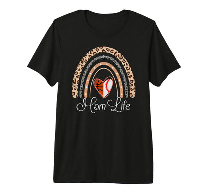 Mom Life Boho Rainbow Funny Baseball T-Shirt - Novelty Apparel Unisex - T-Shirt, Sweatshirt, Hoodie